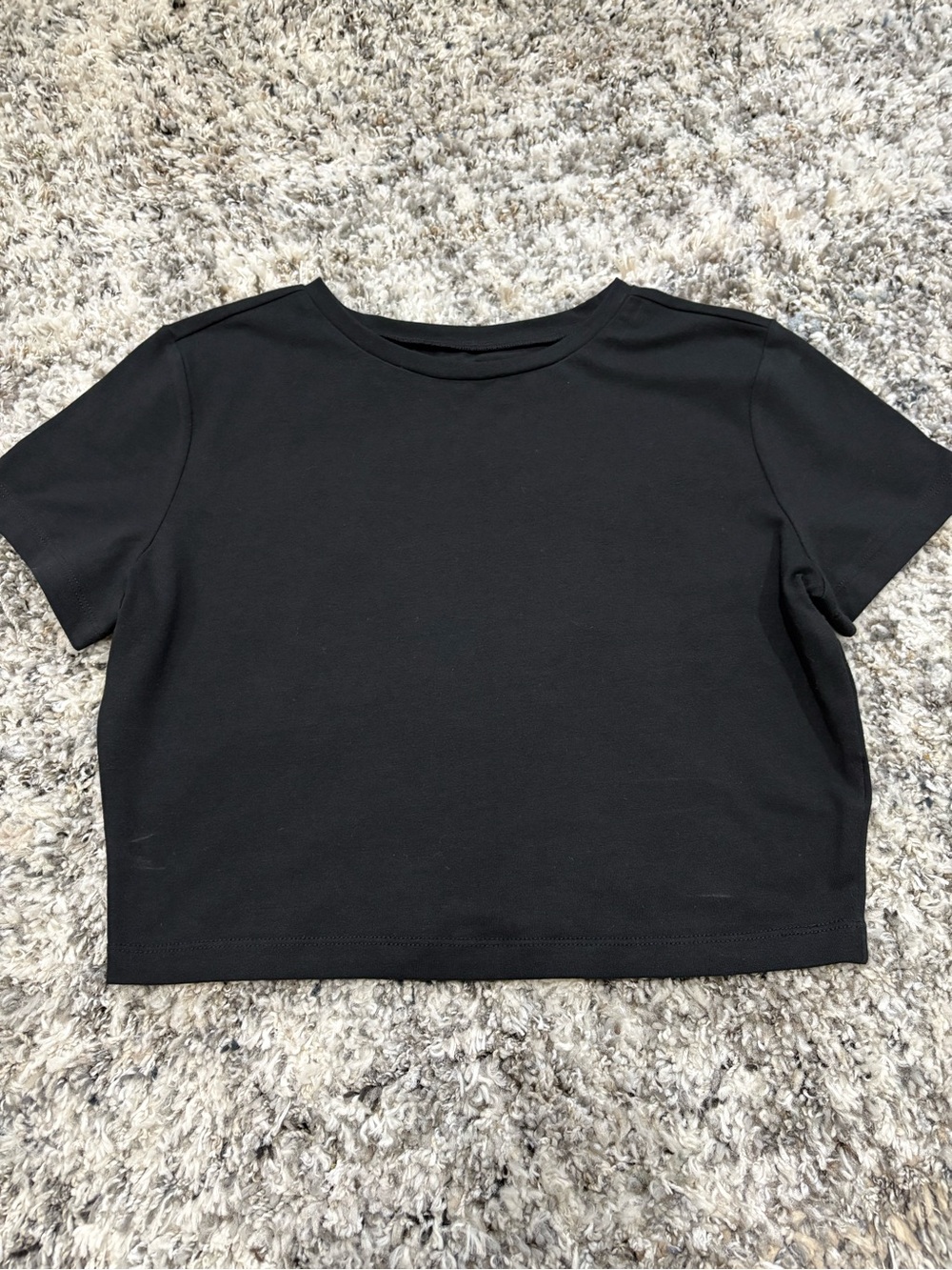 wild fable Black Cropped Short Sleeve Tee